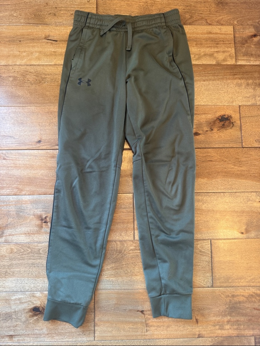 Under Armour Olive Green Kids Jogger Sweatpants size youth medium